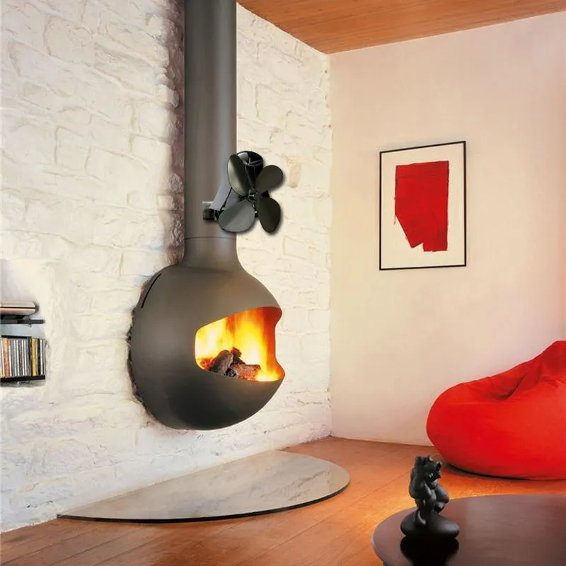 4-Blade Fireplace Stove Fan | Heat Powered | Aluminum (Variant 2)