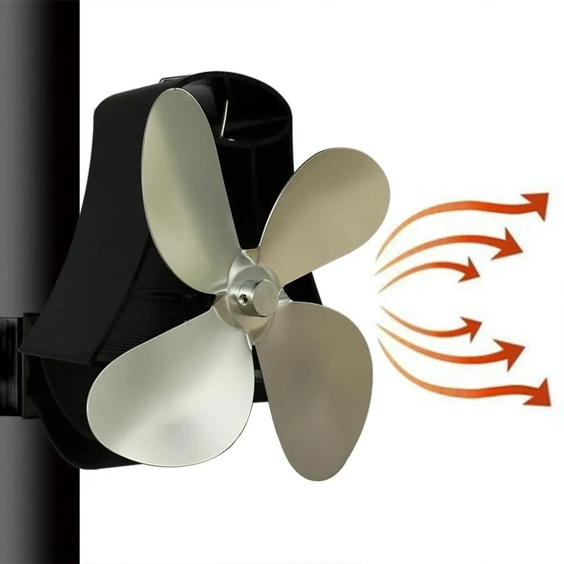 4-Blade Fireplace Stove Fan | Heat Powered | Aluminum (Variant 2)