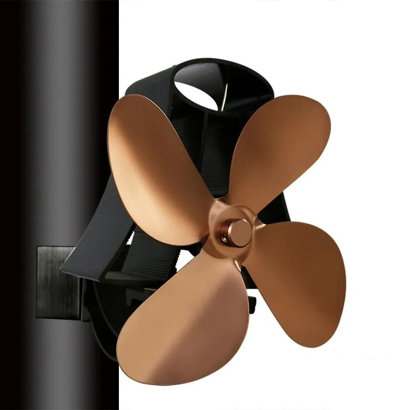 4-Blade Fireplace Stove Fan | Heat Powered | Aluminum (Variant 2)