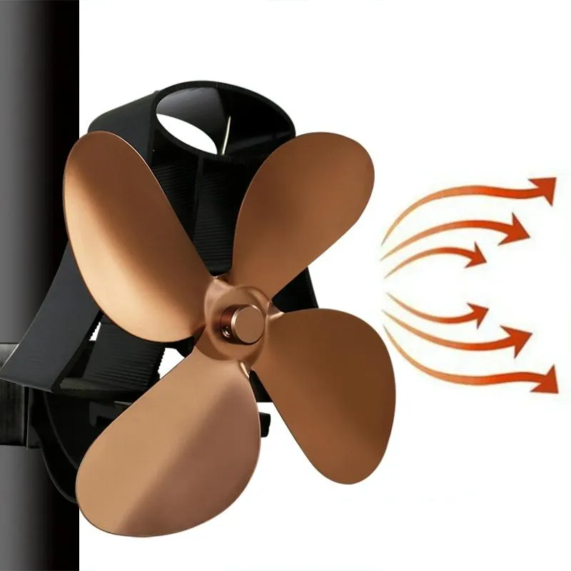 4-Blade Fireplace Stove Fan | Heat Powered | Aluminum (Variant 2)