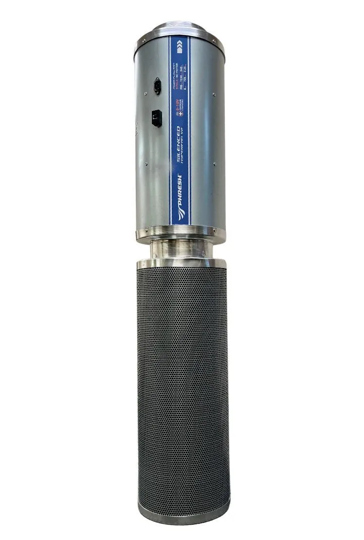 6 Inch Silenced Hyper Fan   150mm X 600mm Phresh Carbon Filter Set