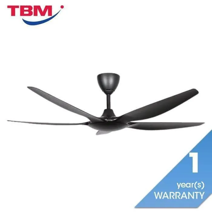 Alpha AX60 5B/56 MATT BLACK Ceiling Fan 56" 5 Blades With Remote Matt Black