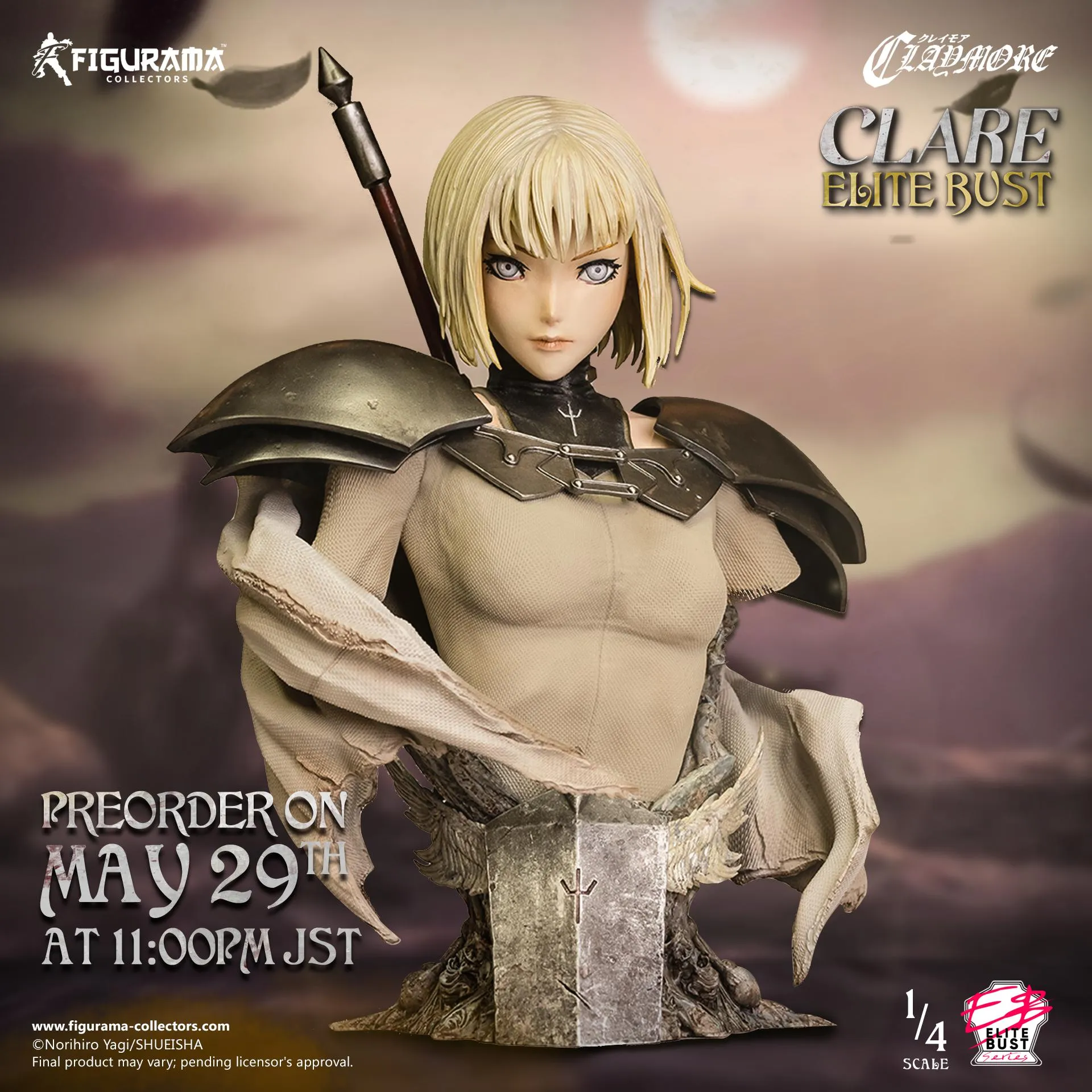 Claymore: Clare 1/4 Scale Elite Series Bust