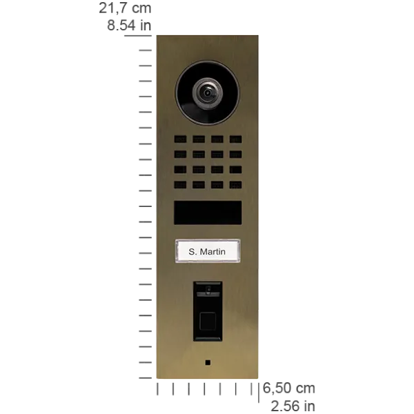 DoorBird IP Intercom Video Door Station Doorbell D1101FV, Surface Mount Stainless Steel Metallic Finish