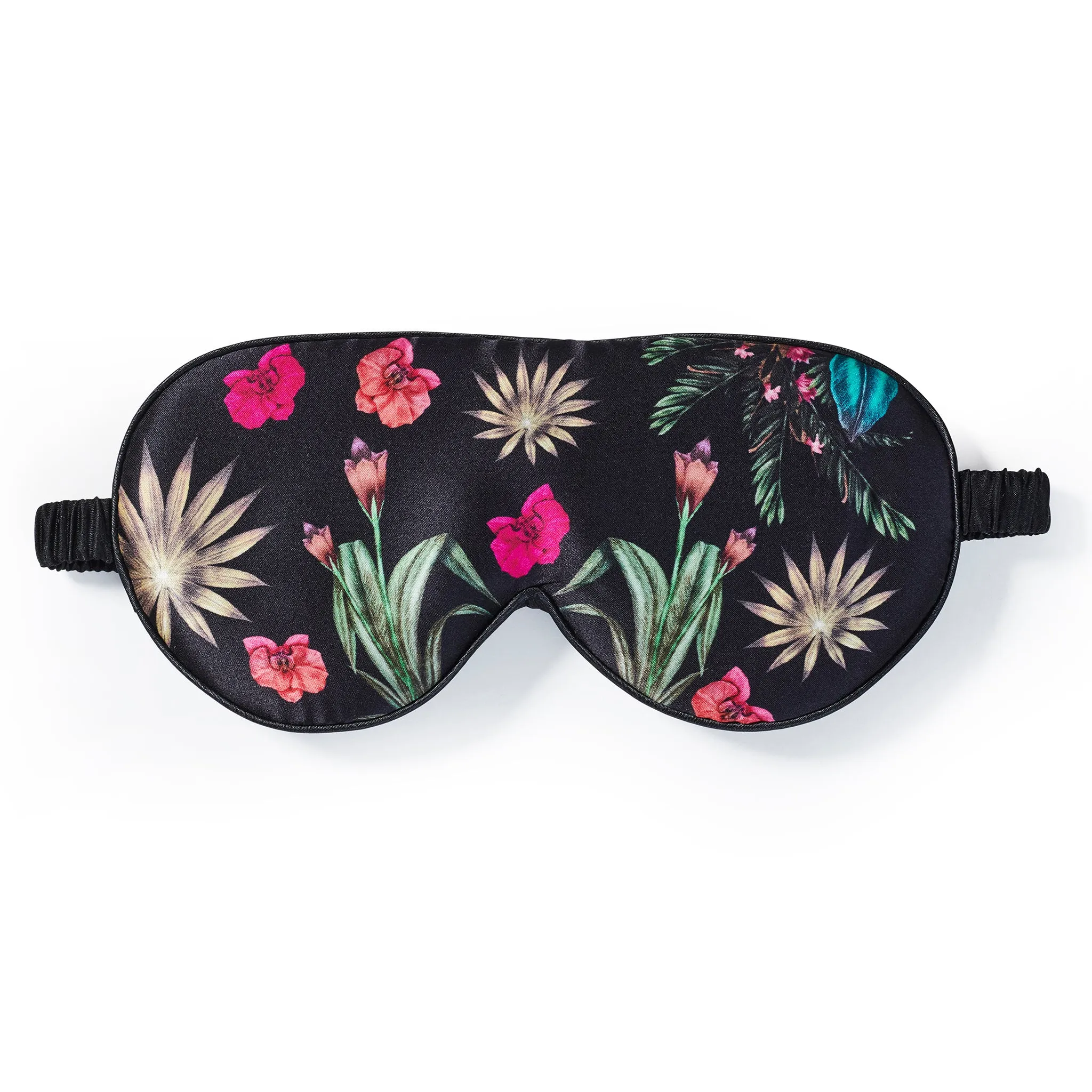 Floral Garden Black Sleeping Mask