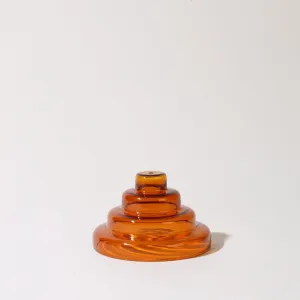 Glass Meso Incense Holder (Amber)