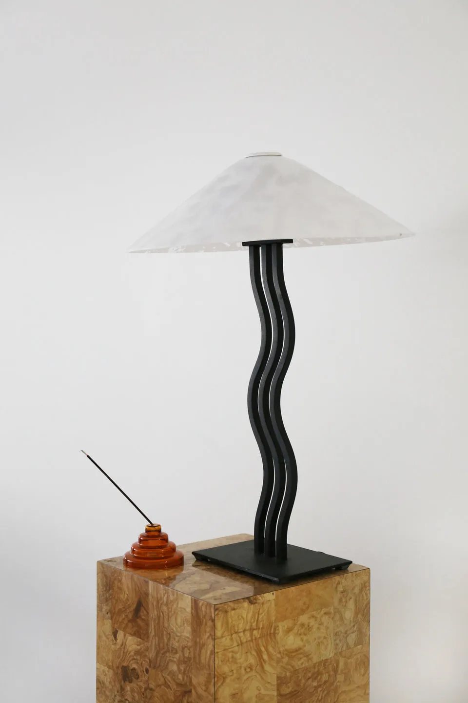 Glass Meso Incense Holder (Amber)