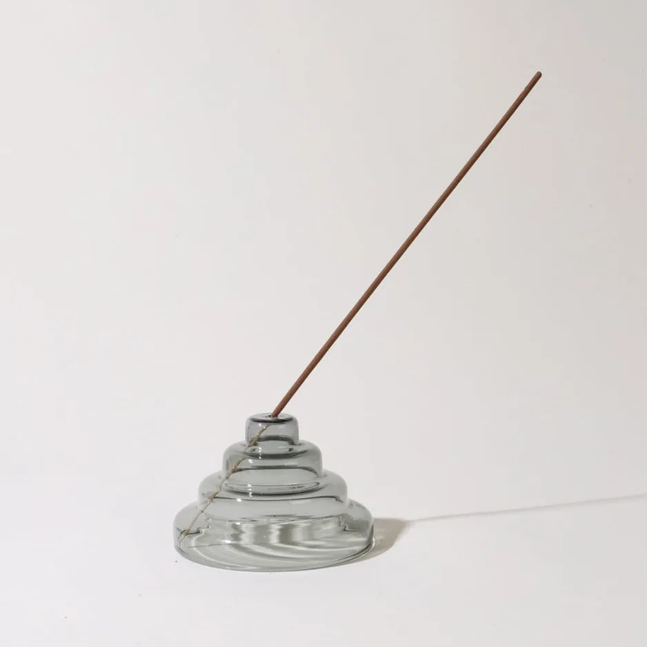 Glass Meso Incense Holder (Gray)