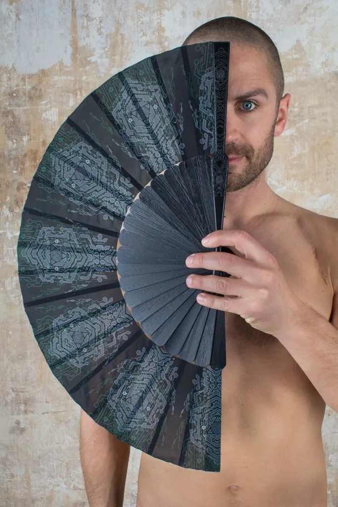 Handfan Ankita Blue