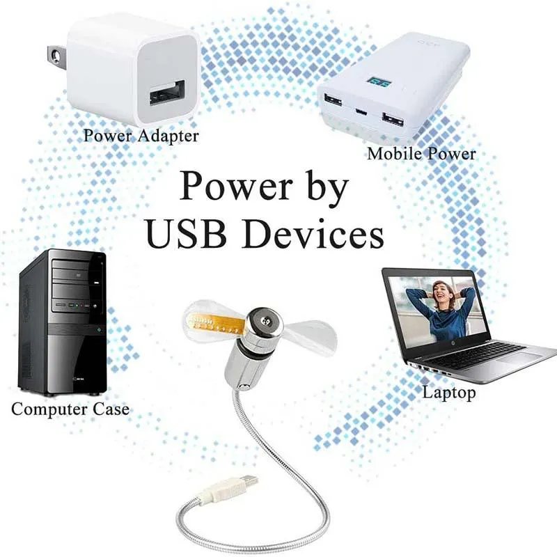Hot SaleUSB Fan with LED Clock Lighting