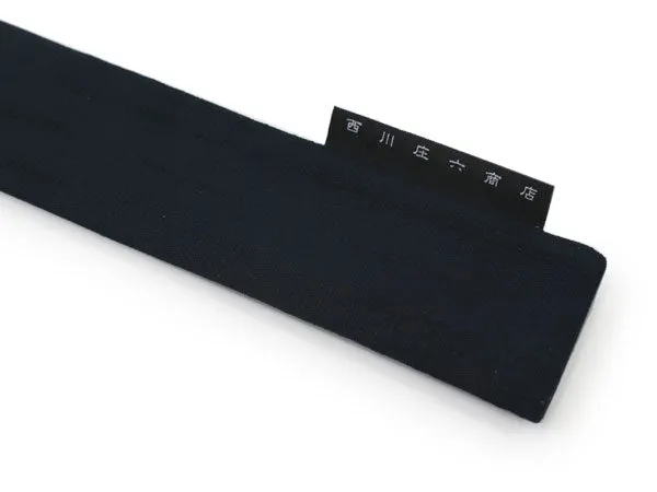 Japanese Sensu Foldable fan with a Fan bag / , Black, Plain, Ruler