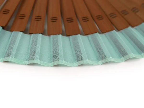Japanese Sensu Foldable fan with a Fan bag / Light blue, Plain, mini