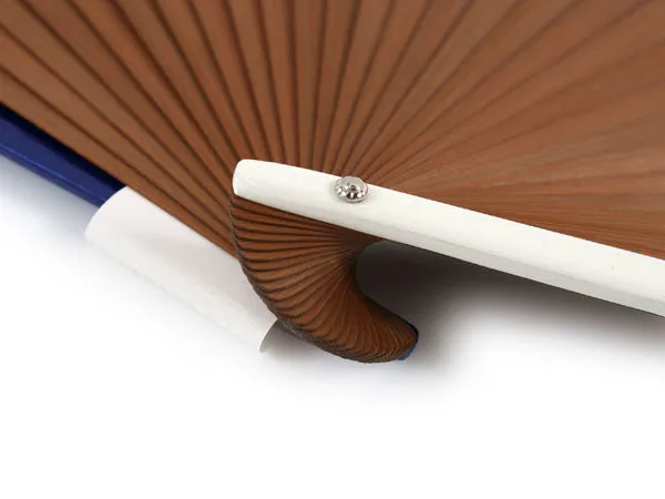 Japanese Sensu Foldable fan with a Fan bag / Light blue, Plain, mini