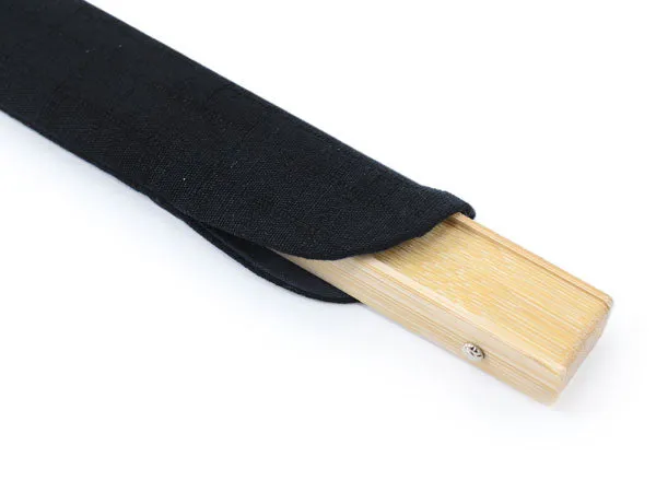 Japanese Sensu Foldable fan with a Fan bag / Navy, Plain, Ruler