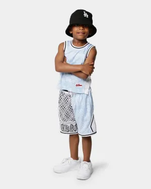 Lil Hommé Kid's BU Basketball Shorts Light Blue/White