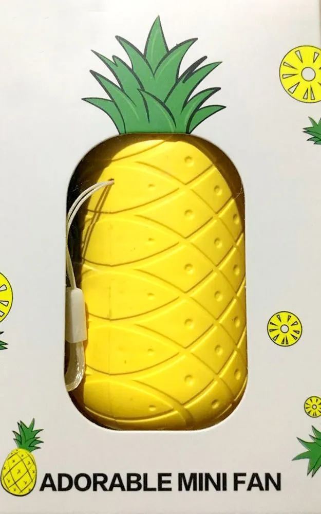 MO0010 Yellow Adorable Pineapple Mini Fan