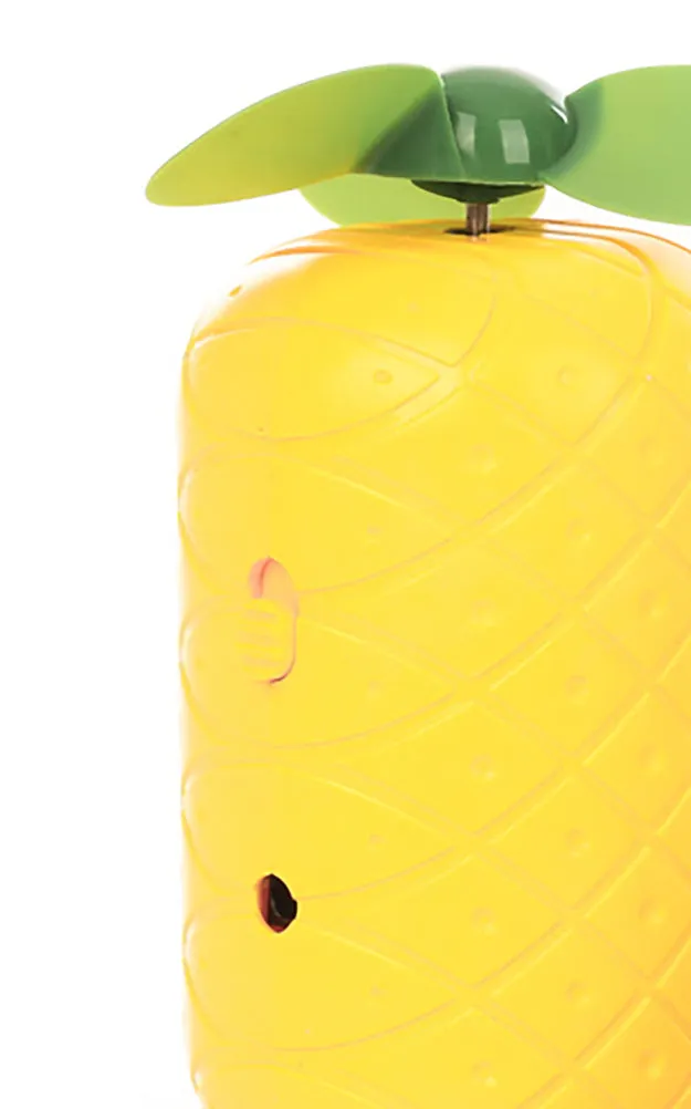 MO0010 Yellow Adorable Pineapple Mini Fan