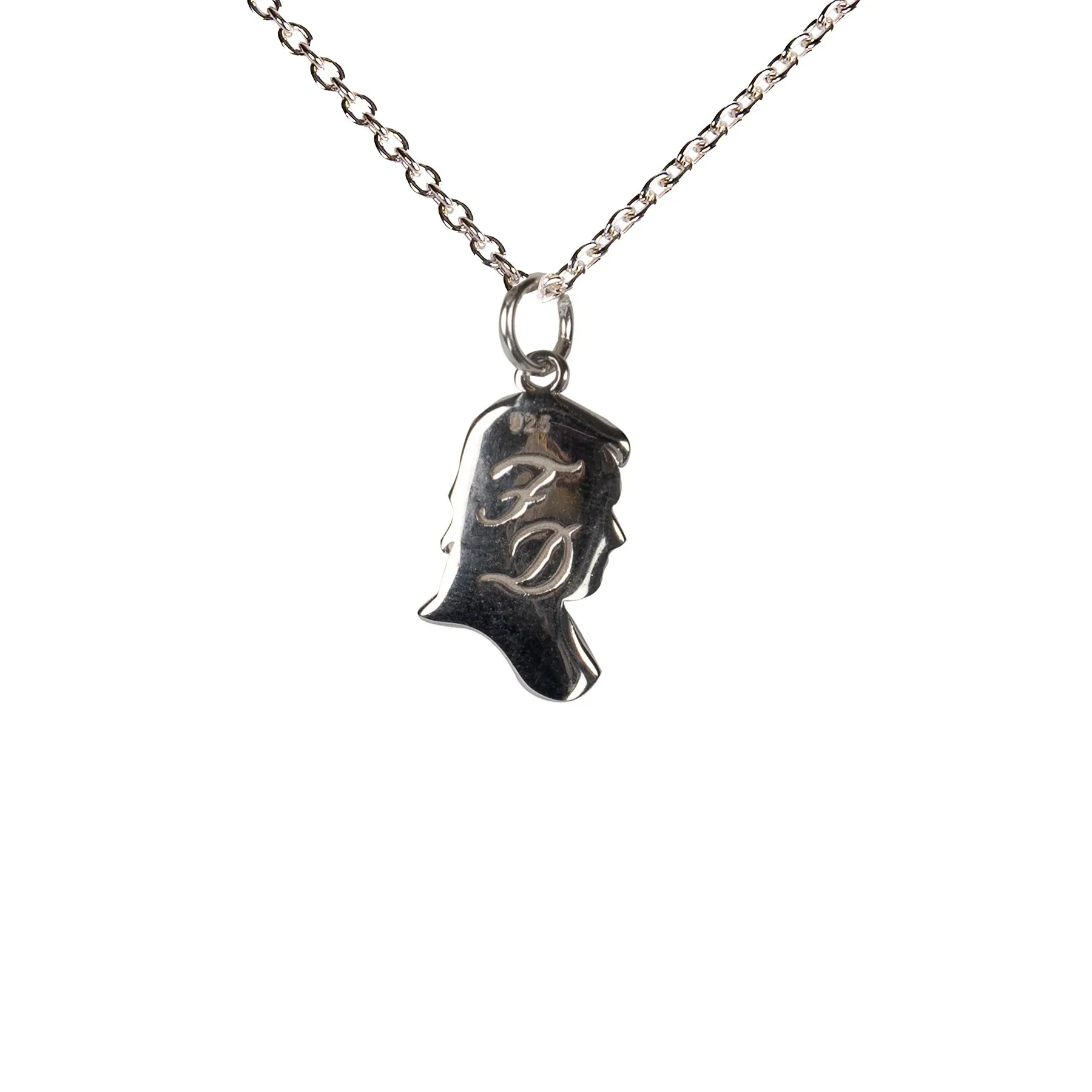 Mr. Darcy Inscribed Silhouette Necklace