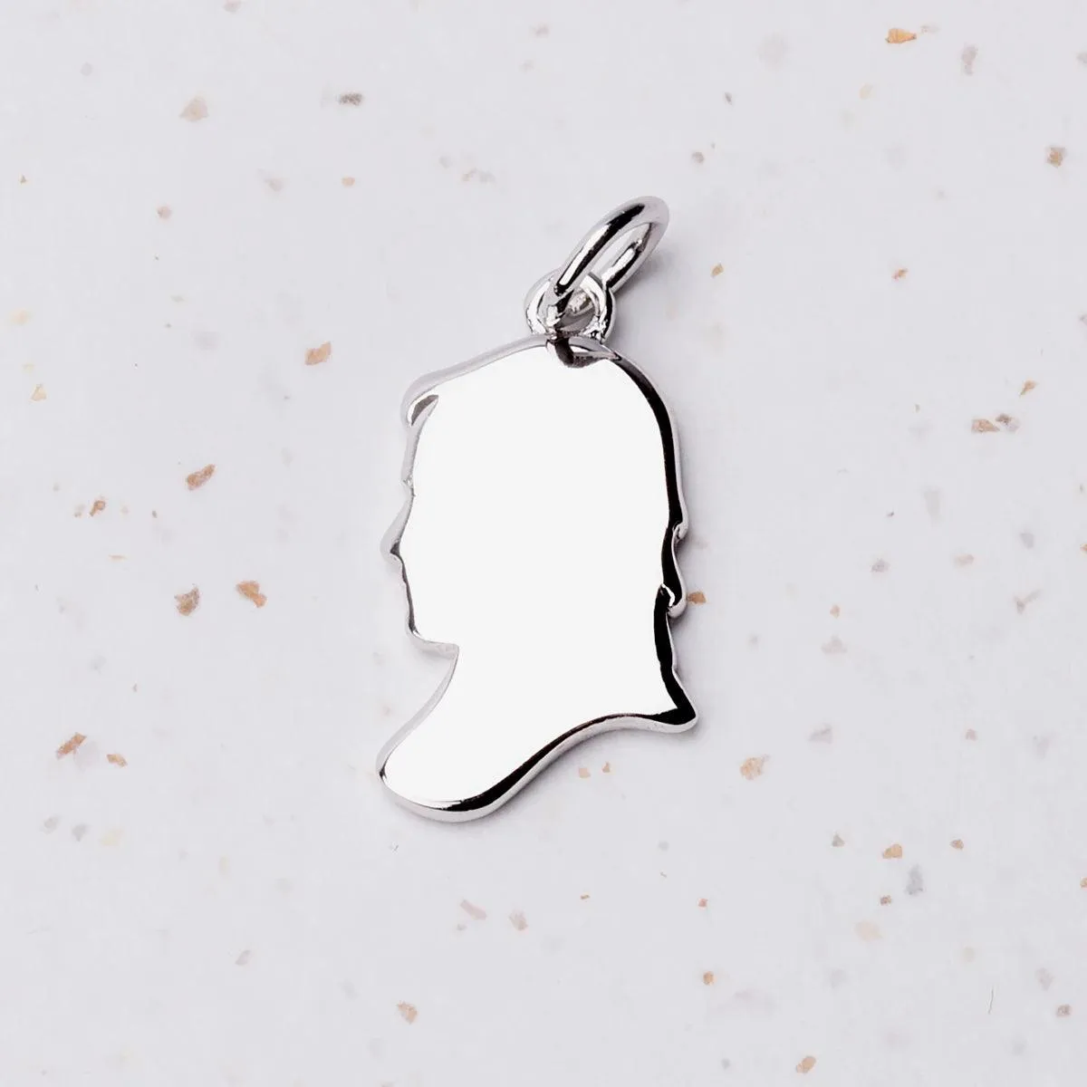 Mr. Darcy Inscribed Silhouette Necklace