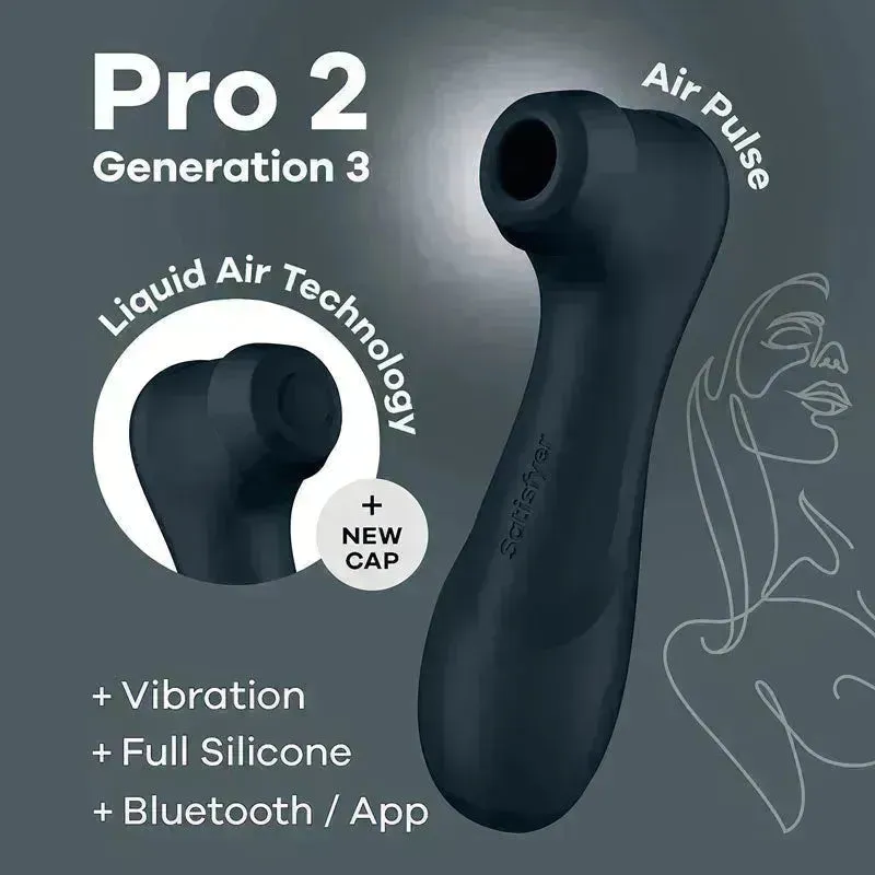 Satisfyer Pro 2 Gen 3 App Control Clitoral Stimulator Black